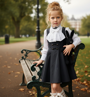 Girls Black Sleeveless Swing Dress 4-5Y for wedding festival  Party Dress Kids