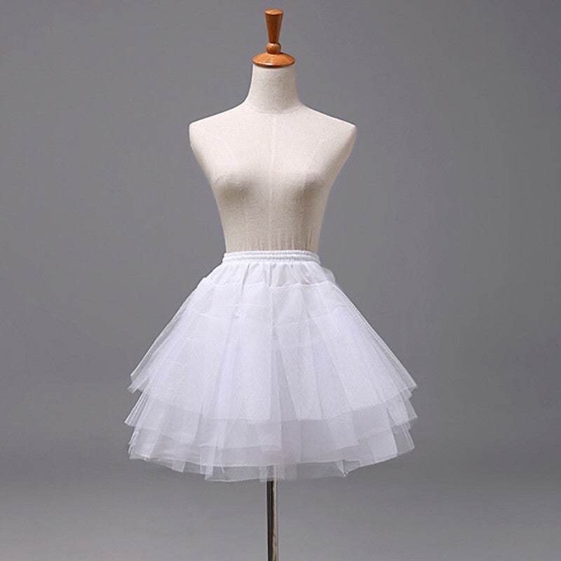 Girls White Petticoat Underskirt Short Skirt for Dress Outfit 3-10Y One size