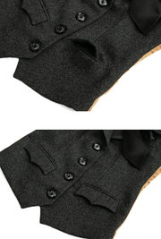 Girls Fairytale Wool Waistcoat with Bowtie 3-10Y  Cosplay Vest Costume festival