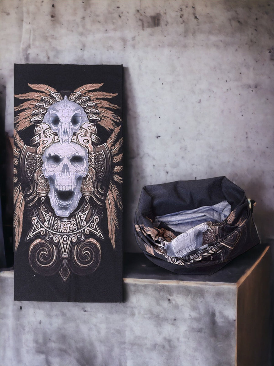 Neck Tube Scarf – Printed Face Warmer Snood for Biker Cycling Snood Warmer Banda