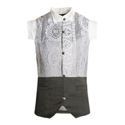 Girls Vintage Lace Vest Sleeveless long Cardigan 3-12Y holiday top all seasons