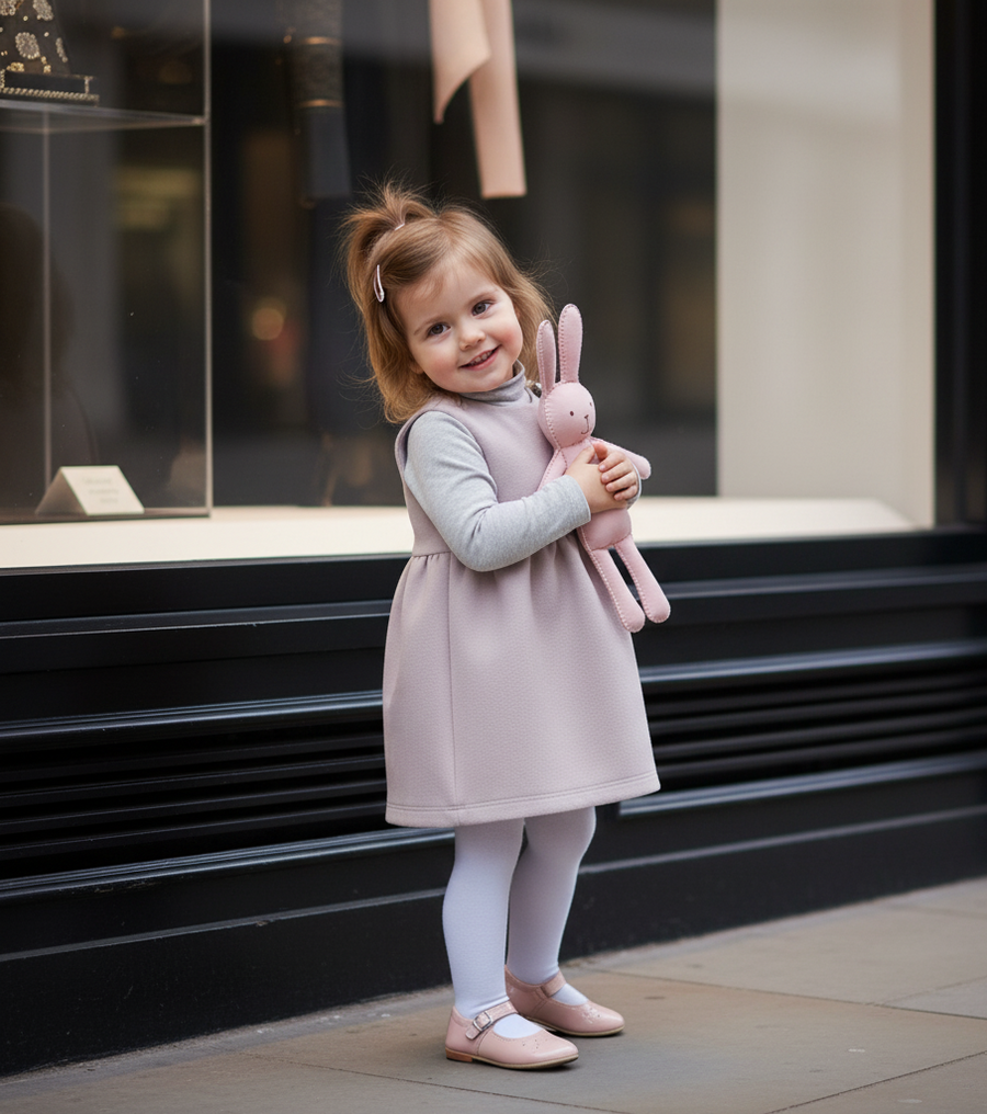 Girls Woolen Vest  Dress  Baby Doll Mini Dress Runs Small Pls Order 1–2 Sizes Up