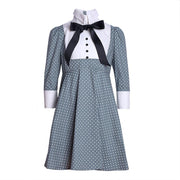 Girls Vintage Black Swing Dress 3-4-5 Y A-Line Dress festival  wear High Quality