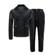 Boys Velvet Suit Set 3-10Y Navy Blazer & Trousers Casual & Stylish clearance