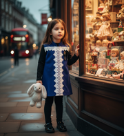 Girls Sleeveless Woolen winter Party Dress 3-7Y Baby Doll Princess 2025 vintage