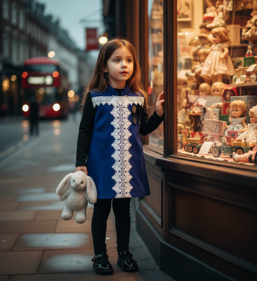 Girls Sleeveless Woolen winter Party Dress 3-7Y Baby Doll Princess 2025 vintage