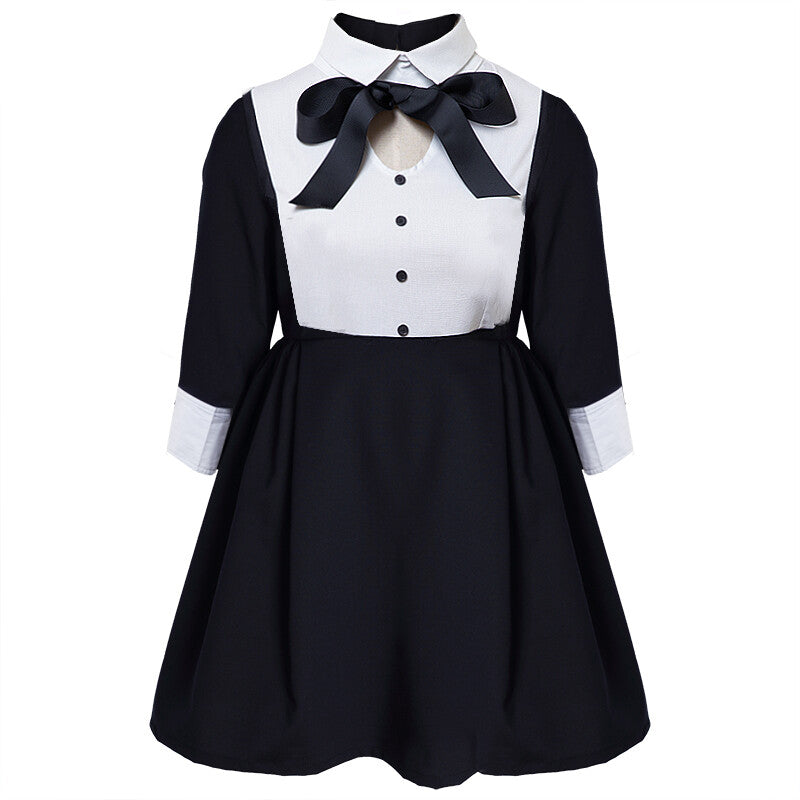 Girls Vintage Black Swing Dress 3-4-5 Y A-Line Dress festival  wear High Quality
