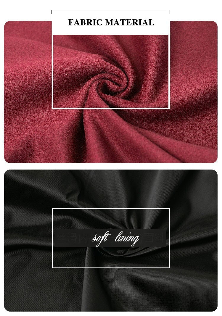 Girls Cashmere autumn Coat Baby Doll Style 2-3-4-5Years old Wine Red toddler