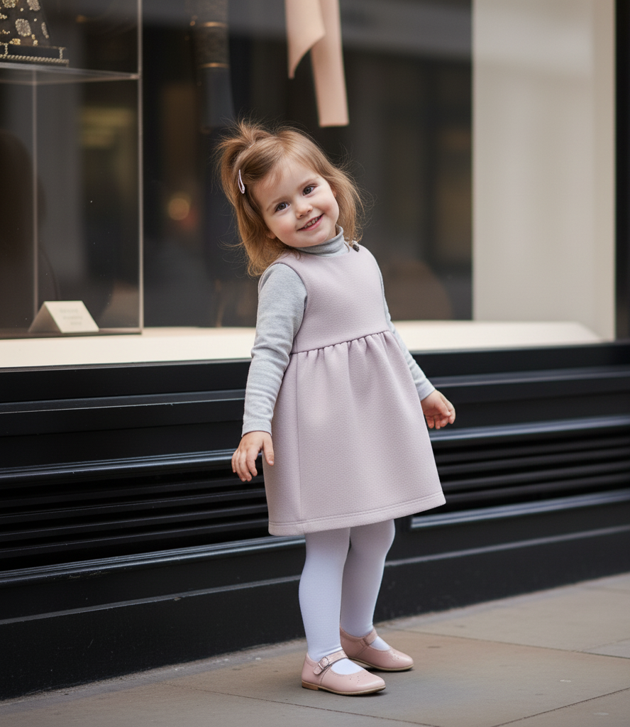 Girls Woolen Vest  Dress  Baby Doll Mini Dress Runs Small Pls Order 1–2 Sizes Up