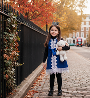 Girls Sleeveless Woolen winter Party Dress 3-7Y Baby Doll Princess 2025 vintage