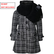 Girls Red Cashmere Long Coat /black wool coat – Elegant autumn Wear (3-5 Years)