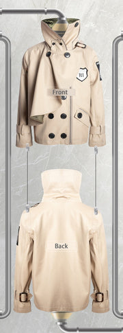 Boys' Cotton Velvet Double-Breasted Trench Coat – Short Wind Jacket 3-7Y