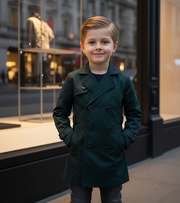 Kids Double Breasted Trench Coat  Cotton autumn jacket for Boys/Girls (4–9 YRS)