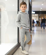 Boys Slim Fit strenching Pants Gray Stretch Casual Trousers 4-12Y easy match