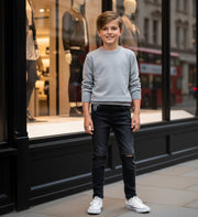 Boys Slim Fit Distressed Jeans Casual Stretch Denim trousers (4–13 Yrs)multiple