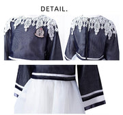 Girls Fashion Two-Piece Outfit – Loose Fit Top & Dress Set great bargin autumn