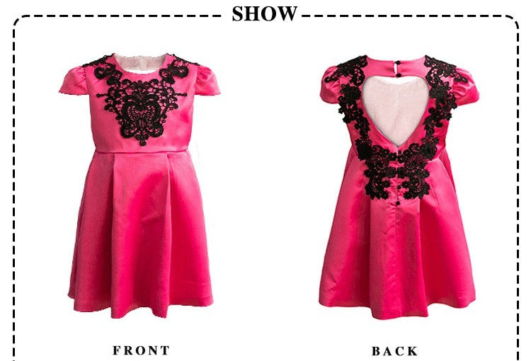 Girls Pink Princess birthday Party Dress – Flower Girl Style, Ages 3–9 Years