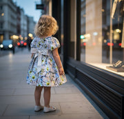 Girls Puff Lantern Sleeve Doll Dress Oversized A-Line Floral Dress 1-9Y princess