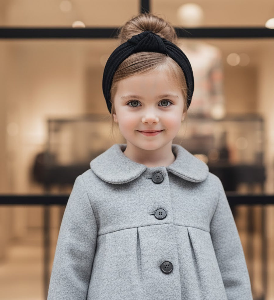 Girls coat wool autumn winter 2025 Light Grey Princess Coat Ages 2–3-4-5-6-7Y