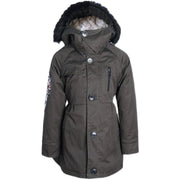 Girls' Long Padded Winter Coat 2-3-4-5-6-7Y Faux Fur Hooded Parka Jacket 2025
