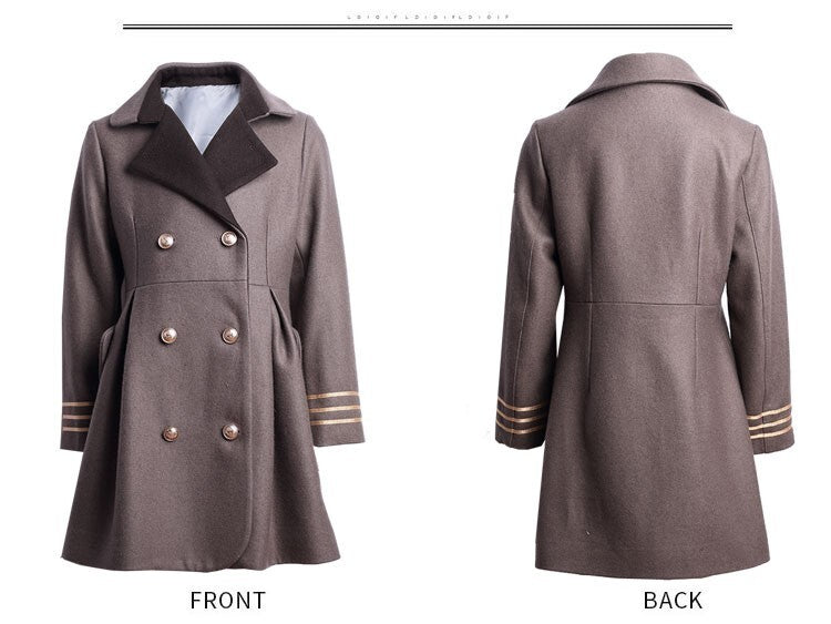 Girls autumn/winter coat 4-5Y beautiful Brown Wool Blend Overcoat vintage 2025