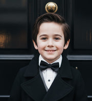 Boys Black Cashmere Coat Stylish & high end vintage jacket Outerwear 3-12Y