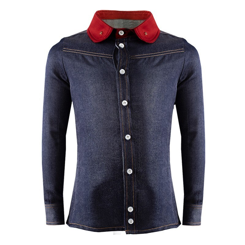 Boys Long Sleeve Cotton Shirt  Casual & Comfortable Top for Kids Ages 6–12Y gift