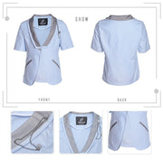 Boys Bright Blue Formal Short Sleeve Blazer3-12Y cotton  Jacket birthday suit