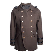 Kids vintage Military Style Cotton Jacket3-9Y Boys Formal Uniform Trench Coat