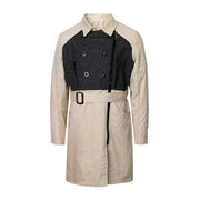 High Quality Girls autumn trench coat 3-12Y windproof beige jacket long sleeve