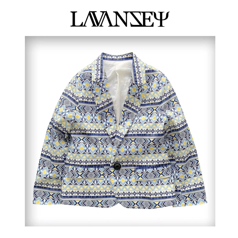 Boys Floral Blazer 3-4Y Premium Cotton Artsy Print Casual Jacket christmas gift