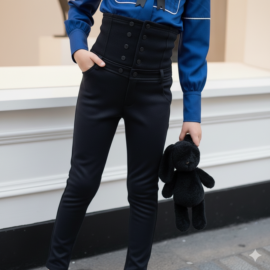 Kids High Waist Jeans Skinny Fit Denim Leggings trouseres Stretchy cotton 4–14 Y