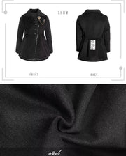 Girls Wool-Blend Winter Coat | Warm Long Plaid Jacket for Kids 3–5 Years | Soft