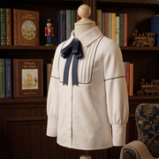 Vintage Cotton Bow Blouse for Girls (2–10 Years) | Elegant Flower Girl & Everyday Essential