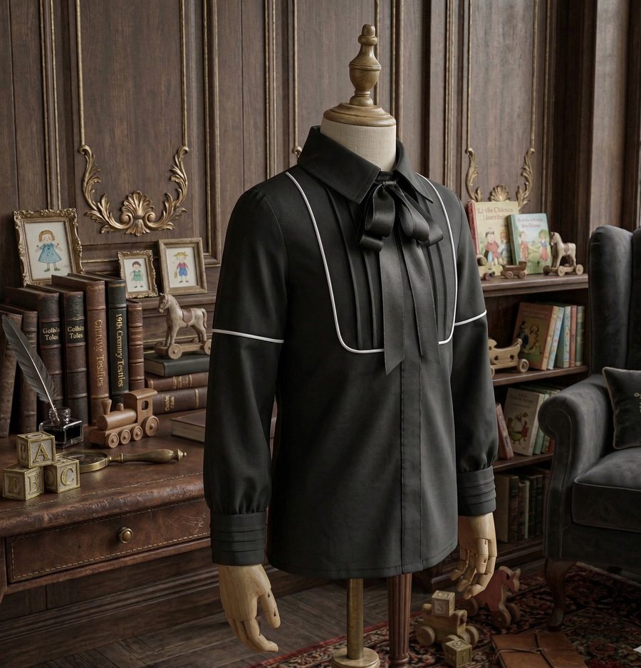 Vintage Cotton Bow Blouse for Girls (2–10 Years) | Elegant Flower Girl & Everyday Essential