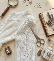 Girls Long White Lace Fairy Dress (2–4 Years) | Vintage Flower Girl & Princess Occasion Gown