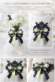 Elegant Lace & Satin Ribbon DIY Set – Romantic Accessory for Wedding & Occasion Styling