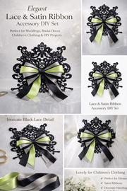 Elegant Lace & Satin Ribbon DIY Set – Romantic Accessory for Wedding & Occasion Styling