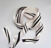 Vintage Lace & Satin Ribbon Set – Elegant Black Applique & Luxury Bow Making Kit for Weddings, Dresses & Gifts