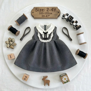 Vintage Flower Girl Dress for Baby Girl – Wool Blend A-Line Sleeveless Dress for Wedding, Autumn & Winter (Ages 2–4)