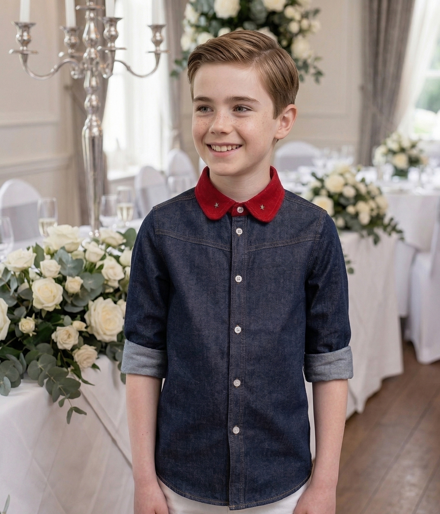 Boys Cotton Long Sleeve Shirt (6–12 Years) | Casual, School & Smart Everyday Shirt