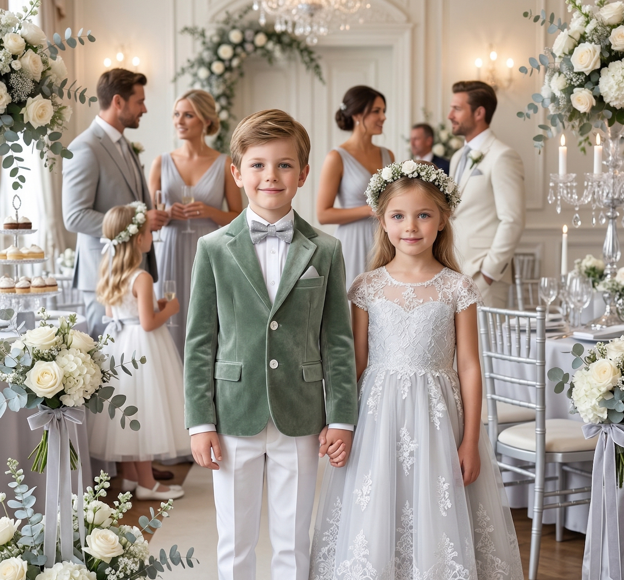 Boys Green Matte Velvet Blazer (6–9Years) | Smart Casual & Formal Occasion Jacket