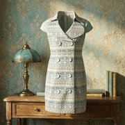 Vintage Floral Flower Girl Dress – Girls Cotton Summer A-Line Dress with Satin Sleeves for Wedding & Party (Ages 3–10)