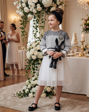 Girls Two-Piece Outfit Set – Loose Fit Top & Sleeveless A-Line Dress for Autumn, Casual & Everyday Wear (Ages 3–10)