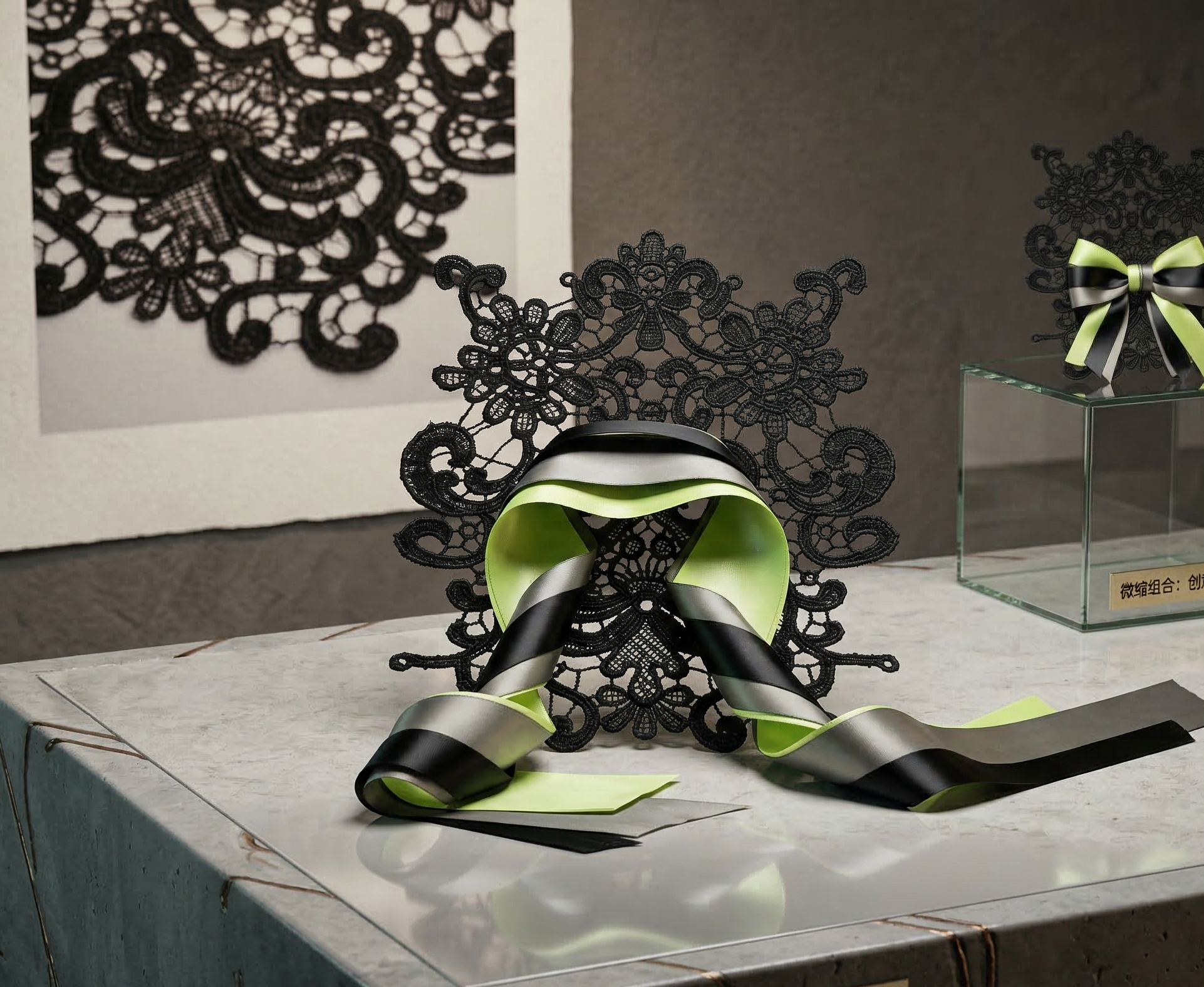 Elegant Lace & Satin Ribbon DIY Set – Romantic Accessory for Wedding & Occasion Styling