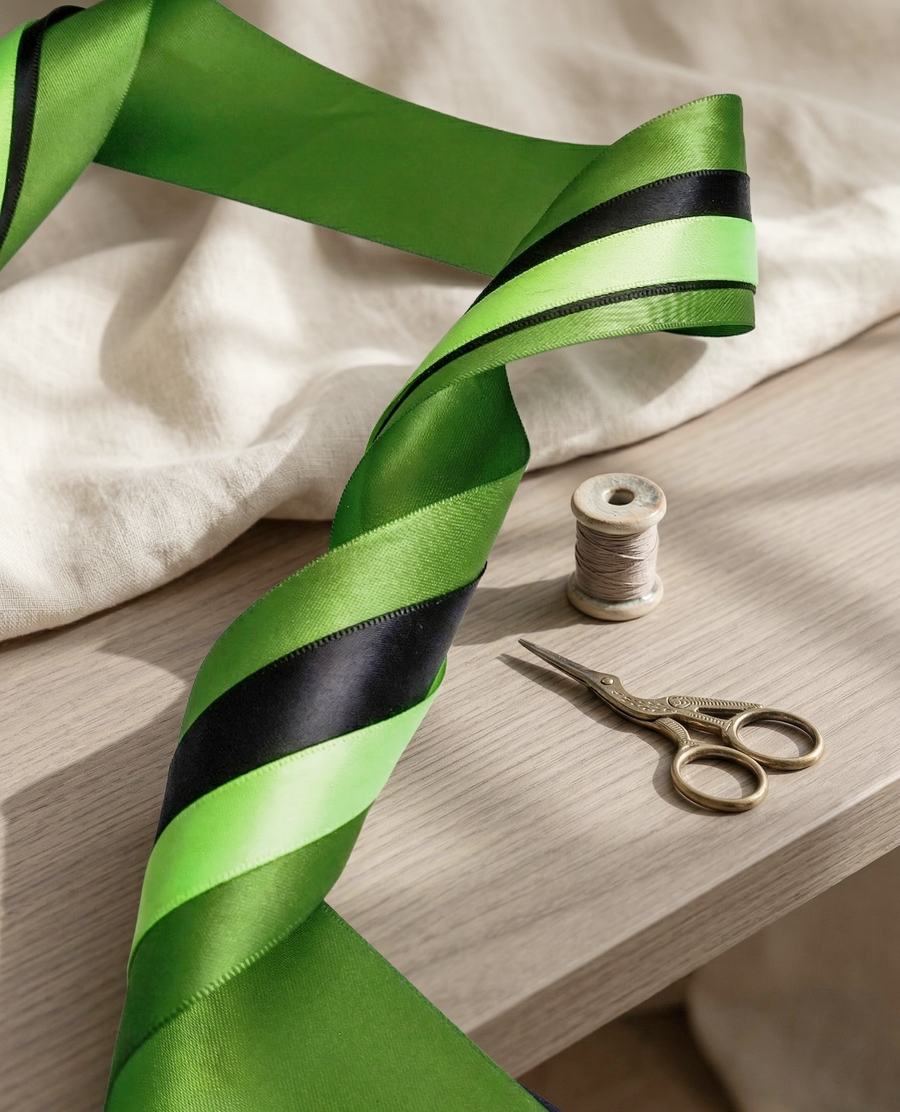 Emerald Green Satin Ribbon Styling Set - A Bold Yet Elegant Detail for Styling, Gifts & Modern Moments