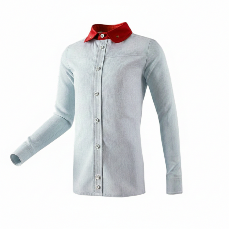 Boys Cotton Long Sleeve Shirt (6–12 Years) | Casual, School & Smart Everyday Shirt