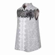 Girls Wool Blend A-Line Dress – Sleeveless Vintage Princess Party & Flower Girl Dress for Autumn & Winter (Ages 2–8)