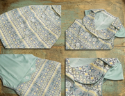 Vintage Floral Flower Girl Dress – Girls Cotton Summer A-Line Dress with Satin Sleeves for Wedding & Party (Ages 3–10)