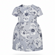 Girls Blue Floral Occasion Dress | Elegant A-Line Flower Girl Dress (3–10 Years)